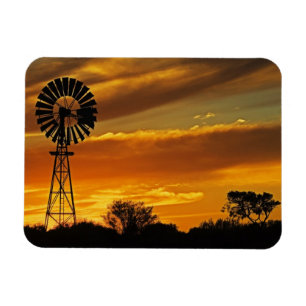 Windmühle und Sonnenuntergang, William Creek, Oodn Magnet
