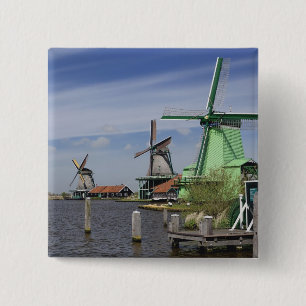 Windmühle, Zaanse Schans, Holland, Niederlande 2 Button