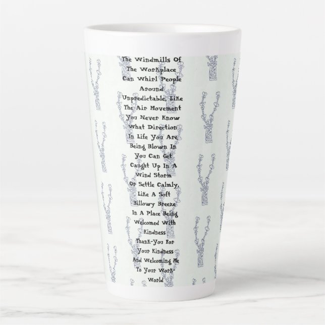 Windmühlen am Arbeitsplatz Milchtasse (Vorderseite)