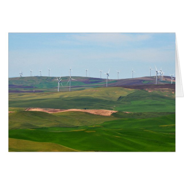 Windmühlen auf den Palouse Hills von Steptoe Butte (Vorderseite (Horizontal))