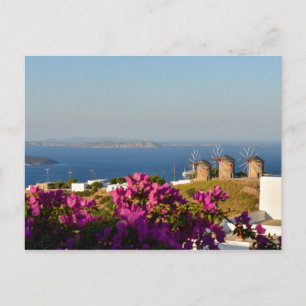 Windmühlen auf Patmos Postkarte