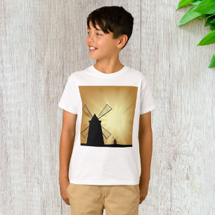 Windmühlen bei Sonnenaufgang T-Shirt