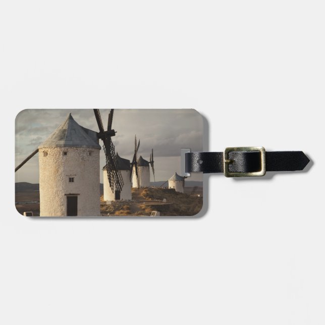 Windmühlen Consuegra, antike La Mancha Gepäckanhänger (Vorderseite horizontal)