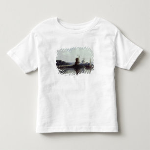 Windmühlen durch einen Fluss, 19. Jahrhundert Kleinkind T-shirt