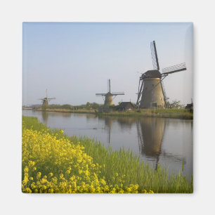 Windmühlen entlang des Kanals in Kinderdijk, Magnet