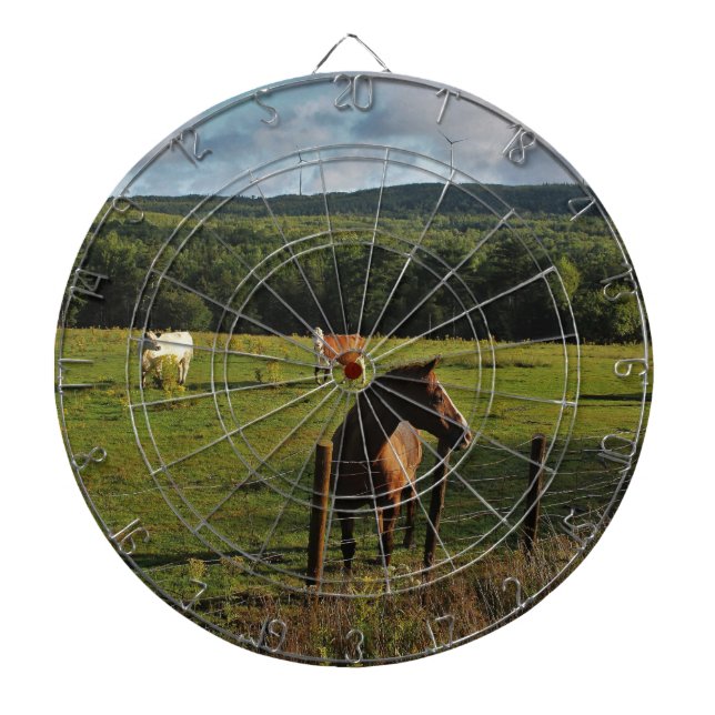 Windmühlen im Abstand Dartscheibe (vorne)