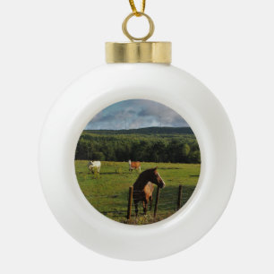 Windmühlen im Abstand Keramik Kugel-Ornament