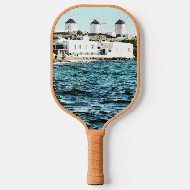 Windmühlen im Mykonos-Pickleball-Paddel Pickleball Schläger (Vorderseite)