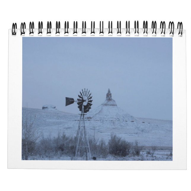Windmühlen in den Ebenen Kalender (Rückseite)
