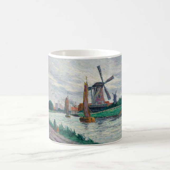 Windmühlen in Holland (Niederlande) Kaffeetasse (Mittel)