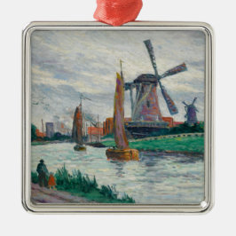 Windmühlen in Holland (Niederlande) Ornament Aus Metall