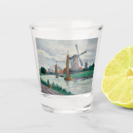Windmühlen in Holland (Niederlande) Schnapsglas