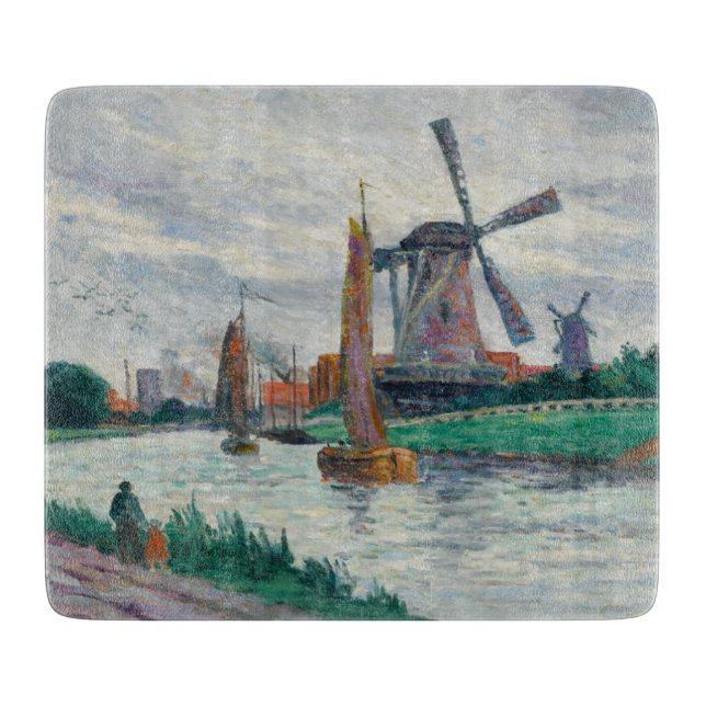 Windmühlen in Holland (Niederlande) Schneidebrett (Vorderseite)