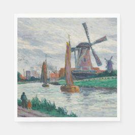 Windmühlen in Holland (Niederlande) Serviette
