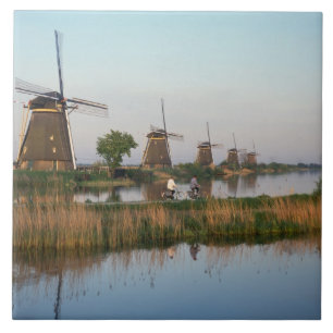 Windmühlen, Kinderdijk, Niederlande Fliese