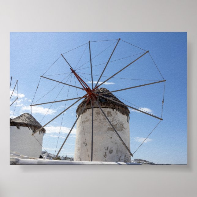 Windmühlen von Mykonos Poster (Vorne)
