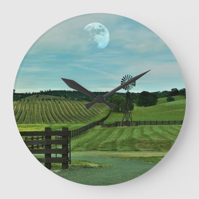 Windmühlen-Weinberg Große Wanduhr (Vorderseite)
