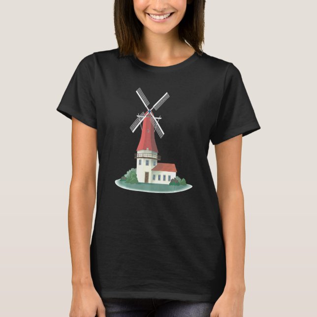 Windmühlen Wind Green Energy Renewable Storage Pow T-Shirt (Vorderseite)