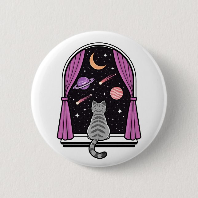 Window Cat Button (Vorderseite)