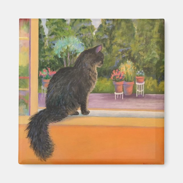 Window Cat Magnet (Vorne)