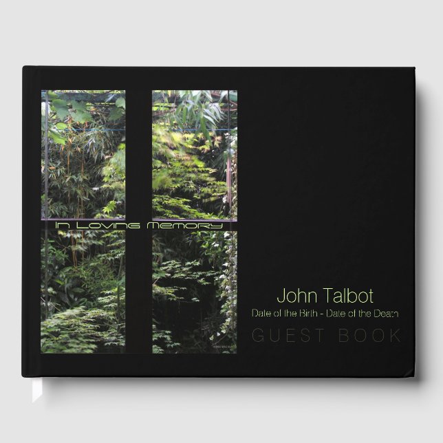 Window Cross on Nature Garden Memorial Gästebuch (Vorderseite)
