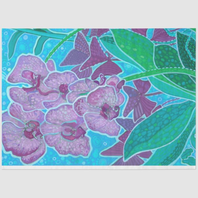 Window Garden Orchid Blume Florenz Seidenpapier (Vorderseite)