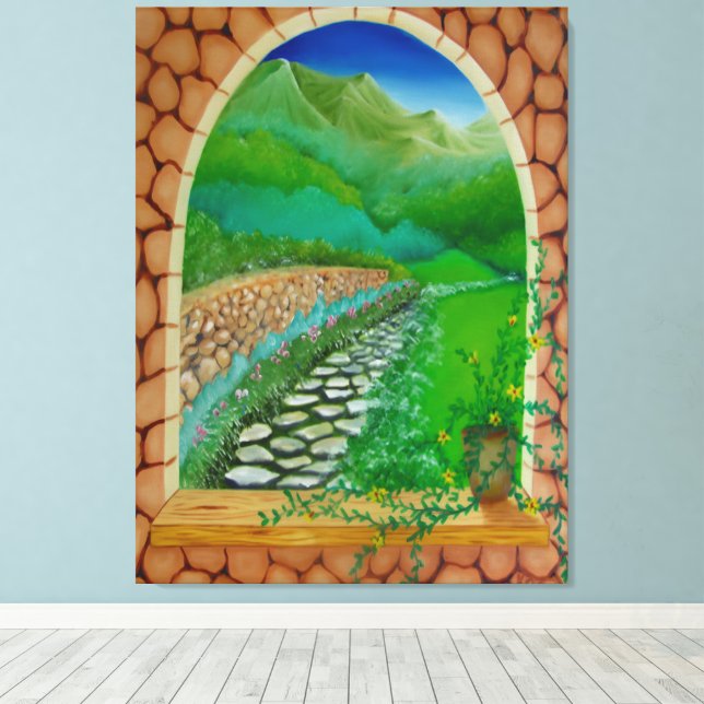 Window Leinwanddruck (Insitu (Holzboden))