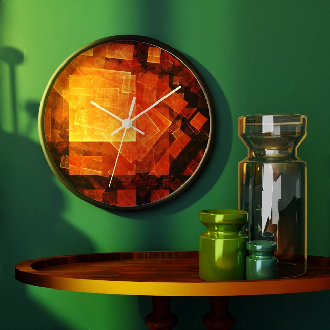Window light Abstract Art Round Große Wanduhr (Window Light Abstract Art Round Wall Clock)