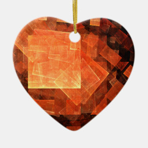 Window Light Abstrakt Art Heart Ornament