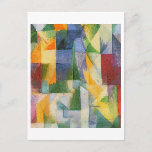 Window Painting von Robert Delaunay Postkarte (Vorderseite)