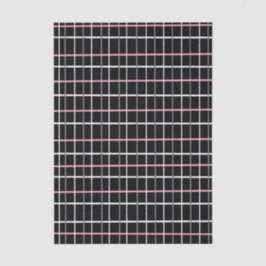 Window Pane Print in Black and White with Pink Seidenpapier