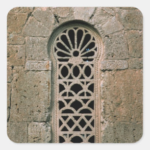 Window Tracery, aus der Basilika San Juan Quadratischer Aufkleber