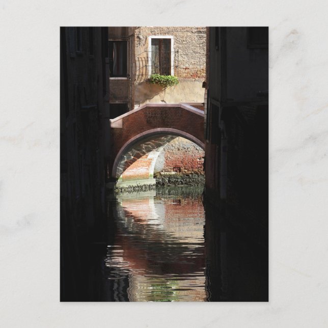 Window View of Venice Bridge Postkarte (Vorderseite)