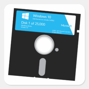 WINDOWS 10 Diskette - Lustige Aufkleber