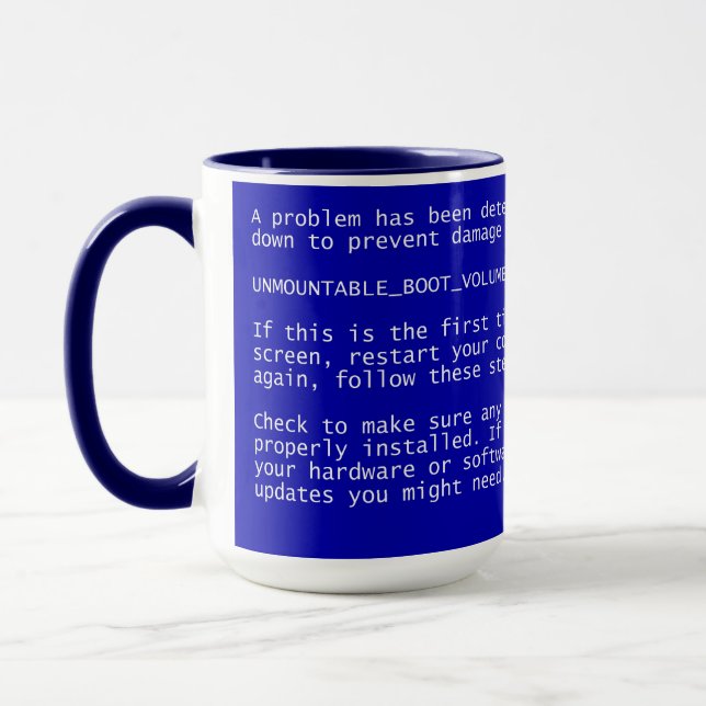 Windows Bluescreen - BSOD - Tasse (Links)