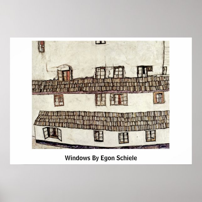 Windows By Egon Schiele Poster (Vorne)