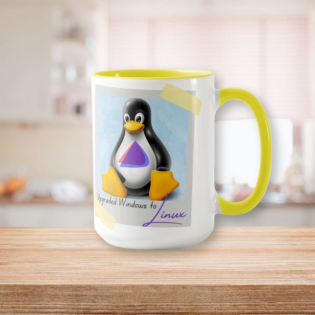 Windows Endevour OS Tux aktualisiert Tasse (Upgraded Windows Endevour OS Tux Mug)