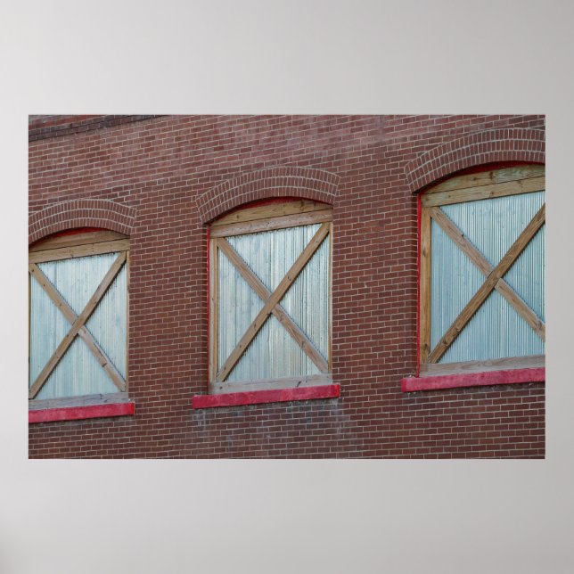 Windows-Gebäude mit integrierter Brick-Schnittstel Poster (Vorne)