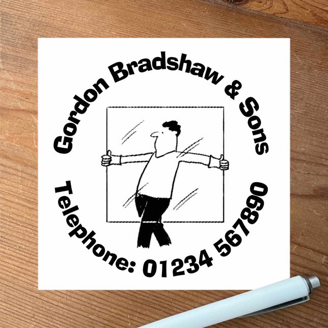 Windows Glass & Glazing für den Glazier. Gummistempel (Von Creator hochgeladen)