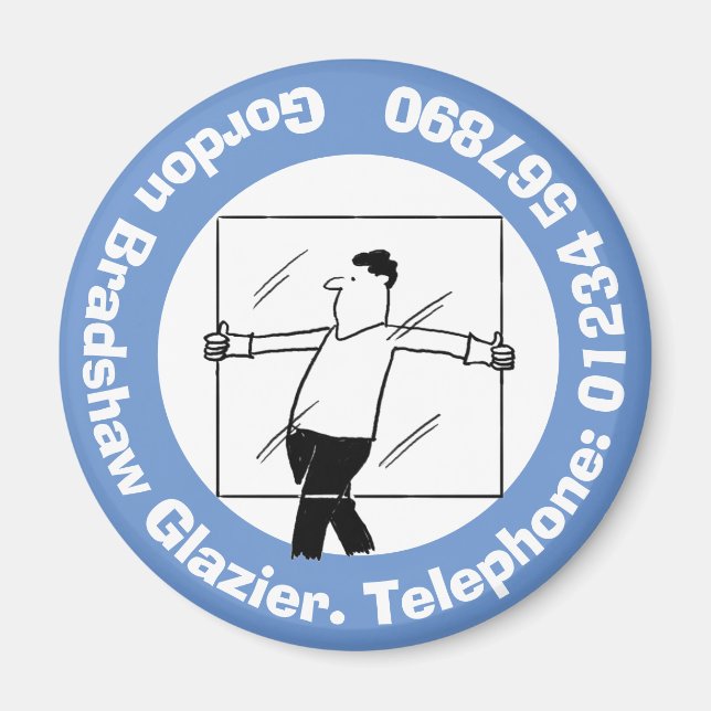 Windows Glass & Glazing für den Glazier. Magnet (Vorne)