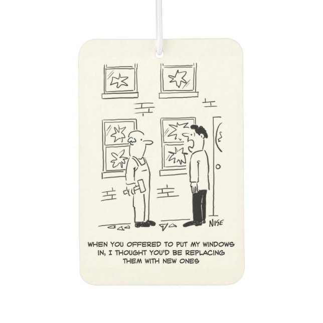 Windows hineinstecken. Ein Missverständnis. Autolufterfrischer (Vorderseite)