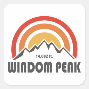 Windows Peak Quadratischer Aufkleber