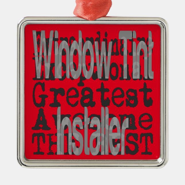 Windows Tint Installer Extraordinator Ornament Aus Metall (Vorne)