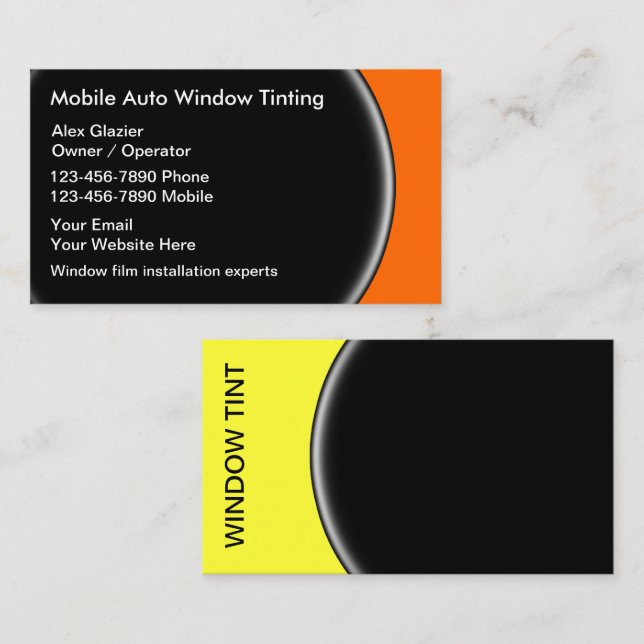 Windows Tinting Business Cards Visitenkarte (Vorne/Hinten)