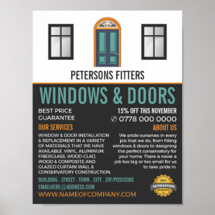 Windows & Türen, Fenster & Türen Fitter Company Poster