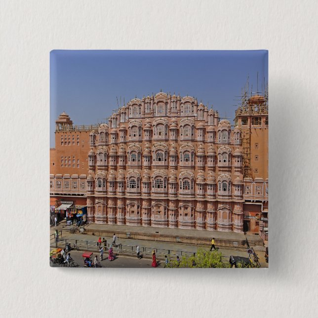 Windpalast (Hawa Mahal), Jaipur, Indien, Button (Vorderseite)
