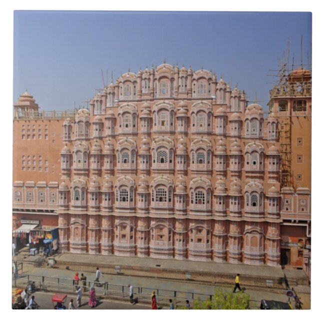 Windpalast (Hawa Mahal), Jaipur, Indien, Fliese (Vorderseite)