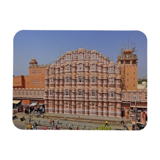 Windpalast (Hawa Mahal), Jaipur, Indien, Magnet (Horizontal)