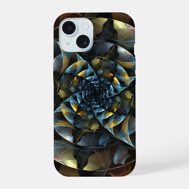 Windrad-Abstrakte Kunst iPhone 15 Hülle (Rückseite)