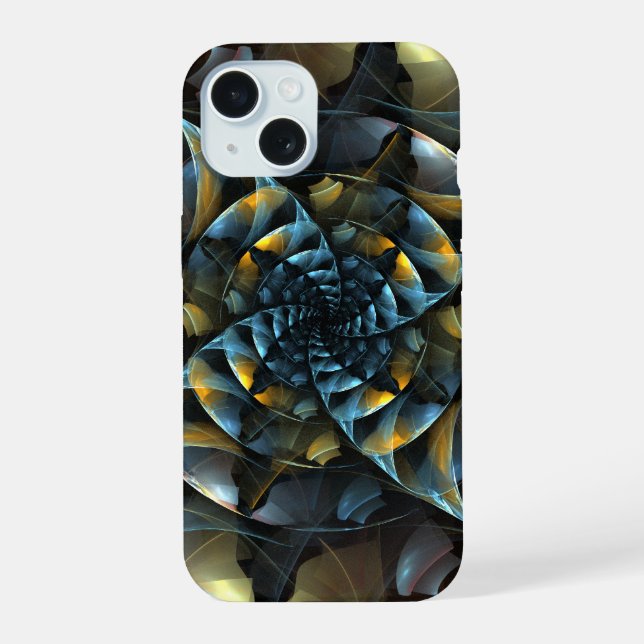 Windrad-Abstrakte Kunst iPhone 15 Hülle (Rückseite)